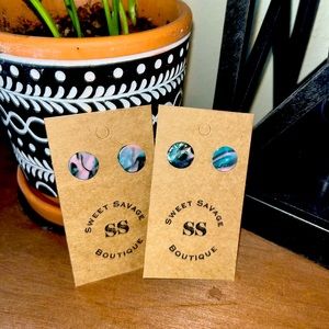SSB Retro Marble Stud Earrings